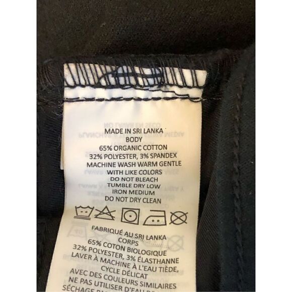 Prana Black Mid Rise Slim Leg Dark Academia Pants Size 12 - Picture 11 of 15